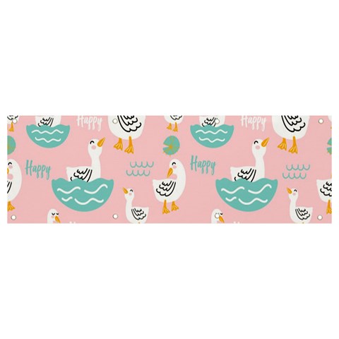 Cute Owl Doodles With Moon Star Seamless Pattern Banner and Sign 9  x 3  from ArtsNow.com Front