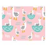 Cute Owl Doodles With Moon Star Seamless Pattern Premium Plush Fleece Blanket (Large)