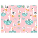 Cute Owl Doodles With Moon Star Seamless Pattern Two Sides Premium Plush Fleece Blanket (Extra Small)