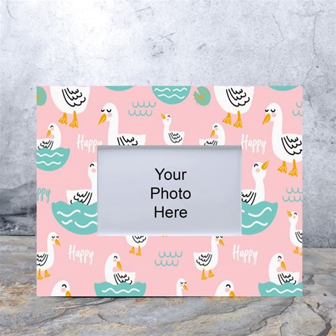 Cute Owl Doodles With Moon Star Seamless Pattern White Tabletop Photo Frame 4 x6  from ArtsNow.com Front