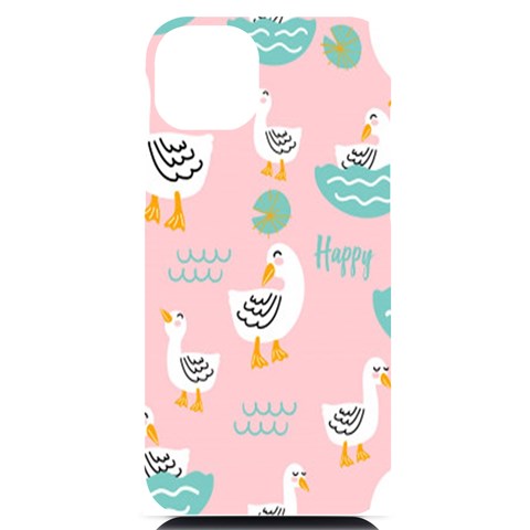 Cute Owl Doodles With Moon Star Seamless Pattern iPhone 14 Plus Black UV Print Case from ArtsNow.com Front