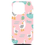 Cute Owl Doodles With Moon Star Seamless Pattern iPhone 14 Pro Black UV Print Case