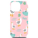 Cute Owl Doodles With Moon Star Seamless Pattern iPhone 14 Pro Max Black UV Print Case