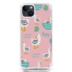Cute Owl Doodles With Moon Star Seamless Pattern iPhone 14 Plus TPU UV Print Case