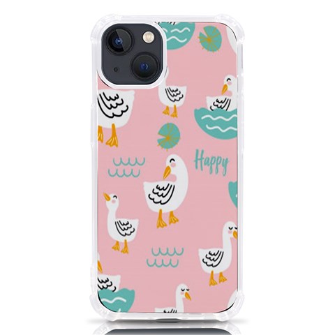 Cute Owl Doodles With Moon Star Seamless Pattern iPhone 13 TPU UV Print Case from ArtsNow.com Front