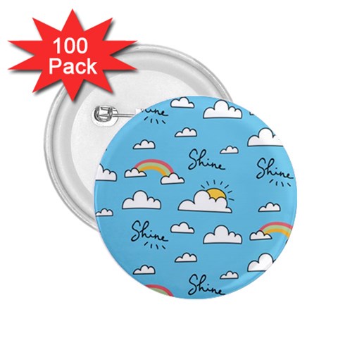 Sky Pattern 2.25  Buttons (100 pack)  from ArtsNow.com Front