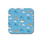Sky Pattern Rubber Coaster (Square)