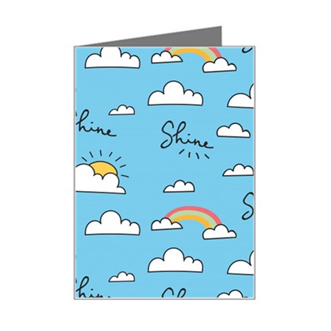 Sky Pattern Mini Greeting Card from ArtsNow.com Left
