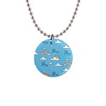 Sky Pattern 1  Button Necklace