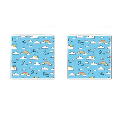 Sky Pattern Cufflinks (Square) from ArtsNow.com Front(Pair)