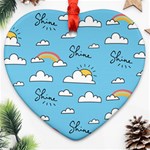Sky Pattern Heart Ornament (Two Sides)