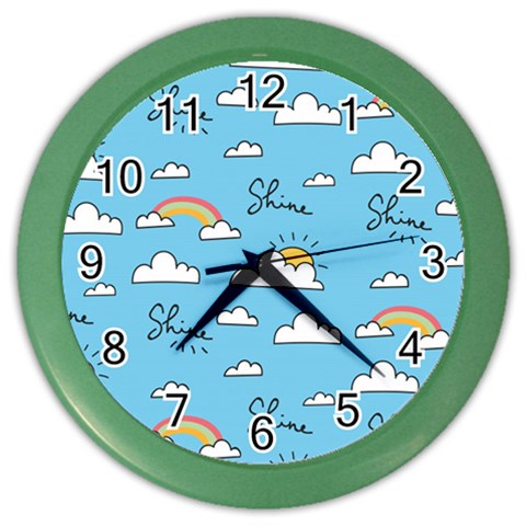 Sky Pattern Color Wall Clock from ArtsNow.com Front