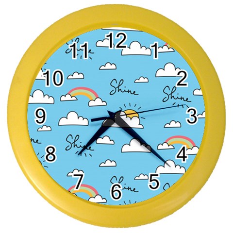 Sky Pattern Color Wall Clock from ArtsNow.com Front