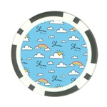 Sky Pattern Poker Chip Card Guard