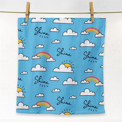 Sky Pattern Face Towel from ArtsNow.com Front