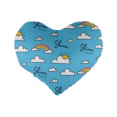 Sky Pattern Standard 16  Premium Heart Shape Cushions from ArtsNow.com Back