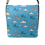 Sky Pattern Flap Closure Messenger Bag (L)