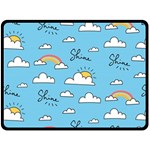 Sky Pattern Two Sides Fleece Blanket (Large)
