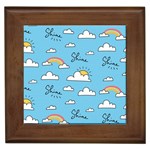 Seamless Pattern Vector Owl Cartoon With Bugs Framed Tile
