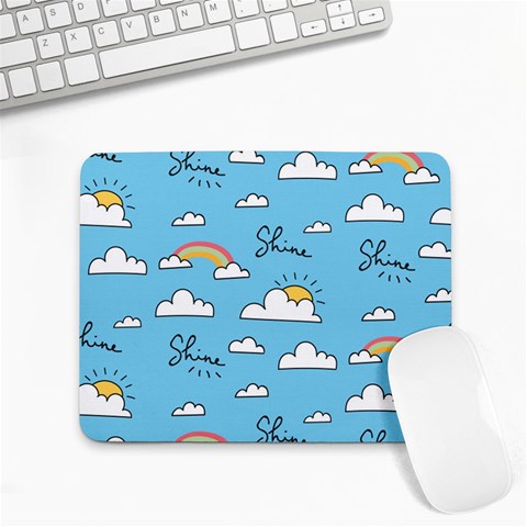 Seamless Pattern Vector Owl Cartoon With Bugs Small Mousepad from ArtsNow.com Front