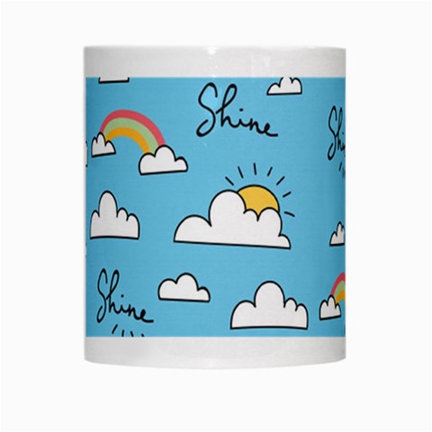 Seamless Pattern Vector Owl Cartoon With Bugs White Mug from ArtsNow.com Center