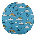 Sky Pattern Large 18  Premium Flano Round Cushions