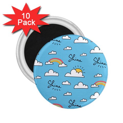 Seamless Pattern Vector Owl Cartoon With Bugs 2.25  Magnets (10 pack)  from ArtsNow.com Front