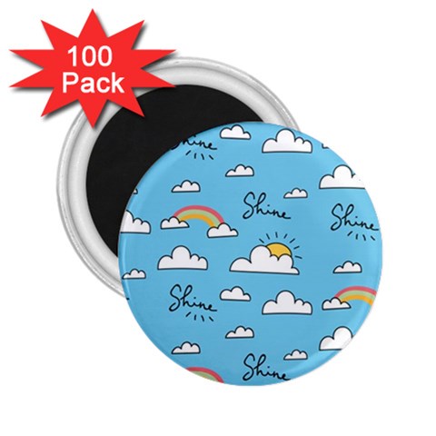 Seamless Pattern Vector Owl Cartoon With Bugs 2.25  Magnets (100 pack)  from ArtsNow.com Front