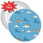 Seamless Pattern Vector Owl Cartoon With Bugs 3  Buttons (10 pack) 
