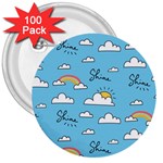 Seamless Pattern Vector Owl Cartoon With Bugs 3  Buttons (100 pack) 