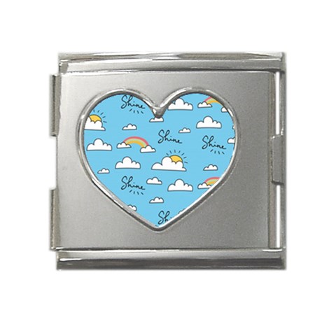 Seamless Pattern Vector Owl Cartoon With Bugs Mega Link Heart Italian Charm (18mm) from ArtsNow.com Front