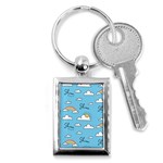 Seamless Pattern Vector Owl Cartoon With Bugs Key Chain (Rectangle)
