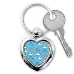 Seamless Pattern Vector Owl Cartoon With Bugs Key Chain (Heart)