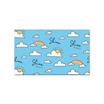 Seamless Pattern Vector Owl Cartoon With Bugs Sticker (Rectangular)