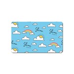 Seamless Pattern Vector Owl Cartoon With Bugs Magnet (Name Card)
