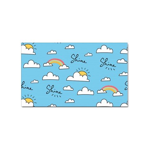 Seamless Pattern Vector Owl Cartoon With Bugs Sticker Rectangular (10 pack) from ArtsNow.com Front