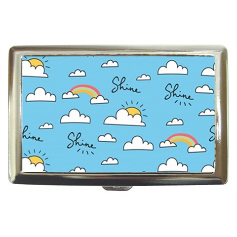 Seamless Pattern Vector Owl Cartoon With Bugs Cigarette Money Case from ArtsNow.com Front