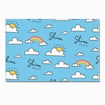 Seamless Pattern Vector Owl Cartoon With Bugs Postcards 5  x 7  (Pkg of 10)