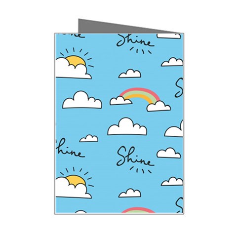 Seamless Pattern Vector Owl Cartoon With Bugs Mini Greeting Card from ArtsNow.com Right