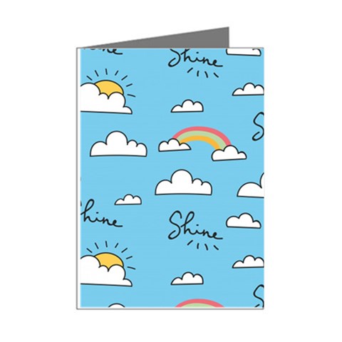 Seamless Pattern Vector Owl Cartoon With Bugs Mini Greeting Cards (Pkg of 8) from ArtsNow.com Right