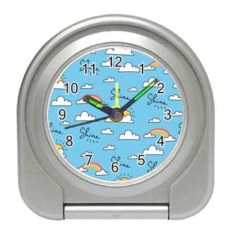 Seamless Pattern Vector Owl Cartoon With Bugs Travel Alarm Clock from ArtsNow.com Front