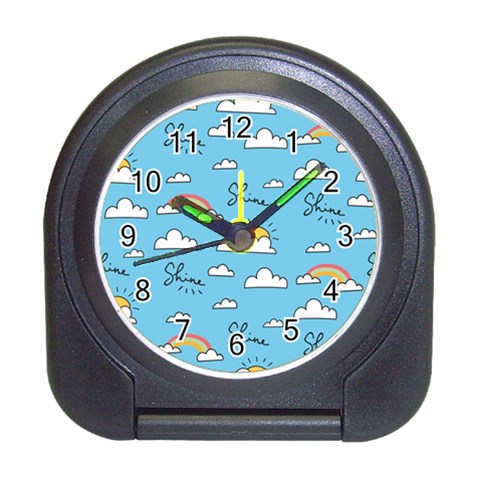 Seamless Pattern Vector Owl Cartoon With Bugs Travel Alarm Clock from ArtsNow.com Front