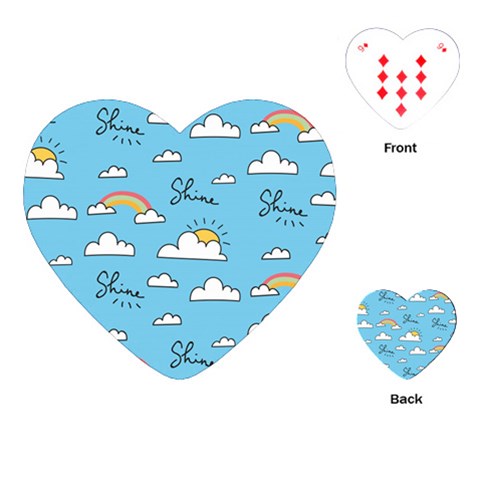 Seamless Pattern Vector Owl Cartoon With Bugs Playing Cards Single Design (Heart) from ArtsNow.com Front