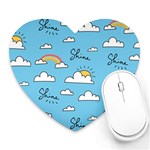 Seamless Pattern Vector Owl Cartoon With Bugs Heart Mousepad