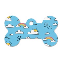 Seamless Pattern Vector Owl Cartoon With Bugs Dog Tag Bone (Two Sides) from ArtsNow.com Back