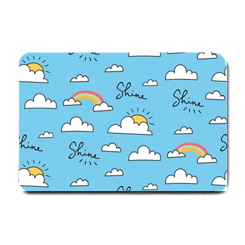 Seamless Pattern Vector Owl Cartoon With Bugs Small Doormat from ArtsNow.com 24 x16  Door Mat