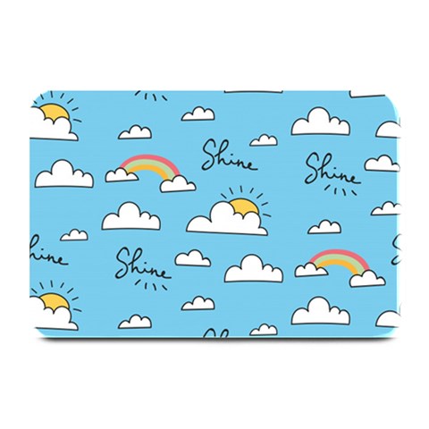 Seamless Pattern Vector Owl Cartoon With Bugs Plate Mats from ArtsNow.com 18 x12  Plate Mat