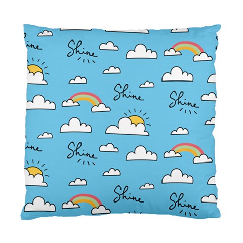Seamless Pattern Vector Owl Cartoon With Bugs Standard Cushion Case (One Side) from ArtsNow.com Front