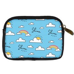 Seamless Pattern Vector Owl Cartoon With Bugs Digital Camera Leather Case from ArtsNow.com Back