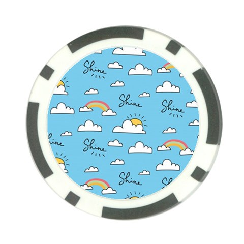 Seamless Pattern Vector Owl Cartoon With Bugs Poker Chip Card Guard (10 pack) from ArtsNow.com Front